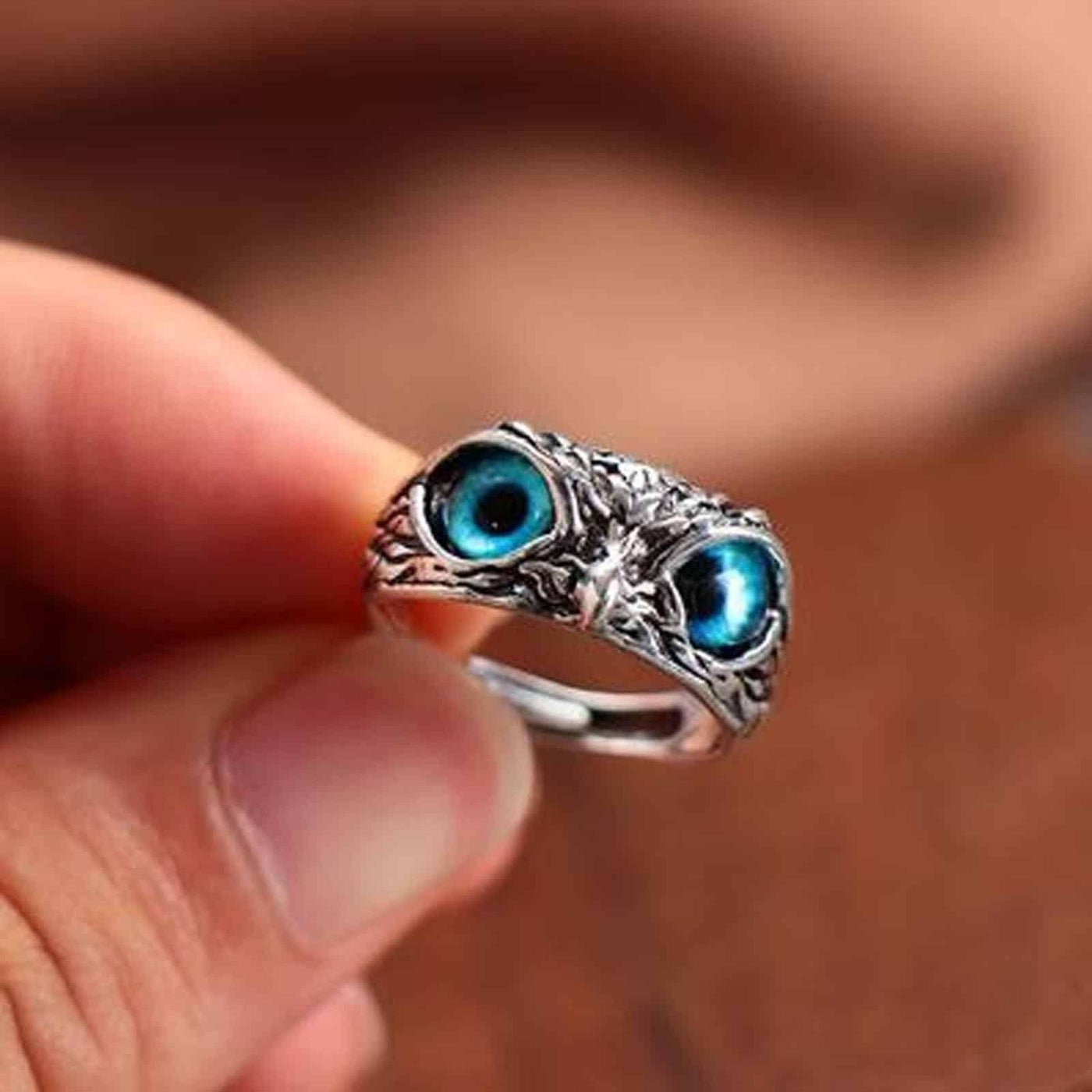 Attractive Silver Plated Owl Ring (Pack of 2)