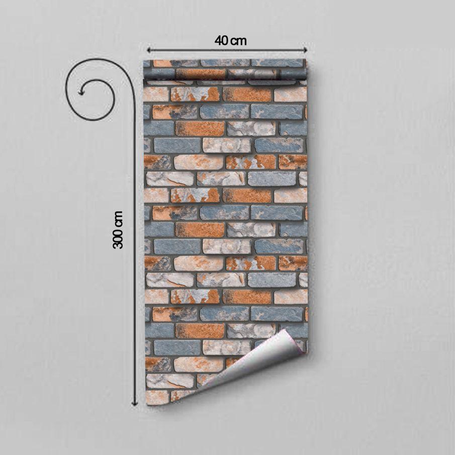 WallDaddy Self Adhesive Wallpaper For Wall (300x40)Cm Wall Sticker |Design BrickWall