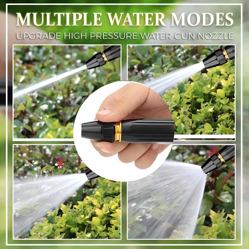 Portable High Pressure Washing Water Nozzle (Black)