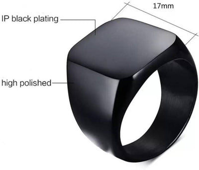 Black Square Vintage Ring