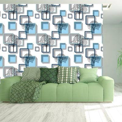 WallDaddy Self Adhesive Wallpaper For Wall (300x40)Cm Wall Sticker |Design ChokorBlue