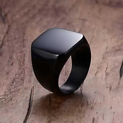 Black Square Vintage Ring