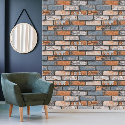 WallDaddy Self Adhesive Wallpaper For Wall (300x40)Cm Wall Sticker |Design BrickWall