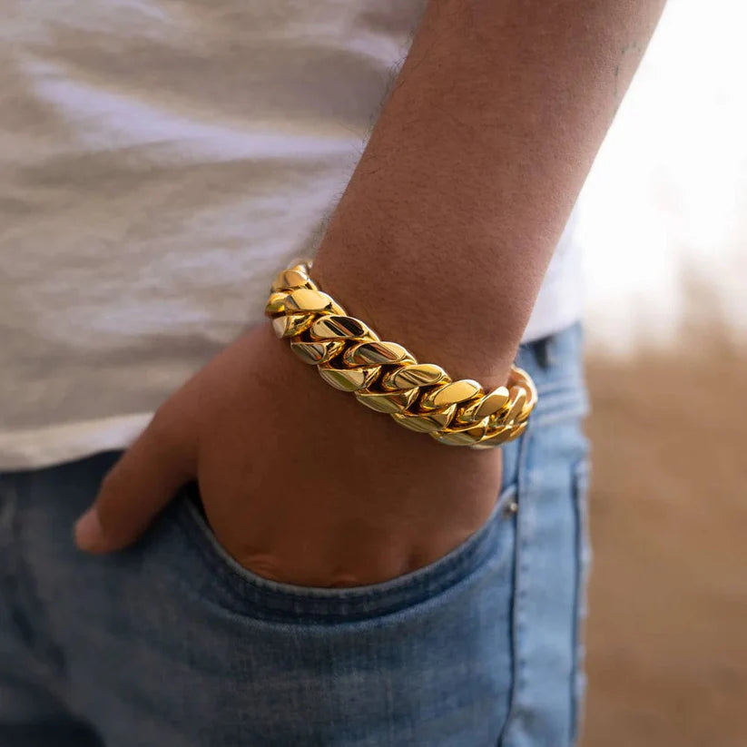 Gold Cuban Bracelet for Men